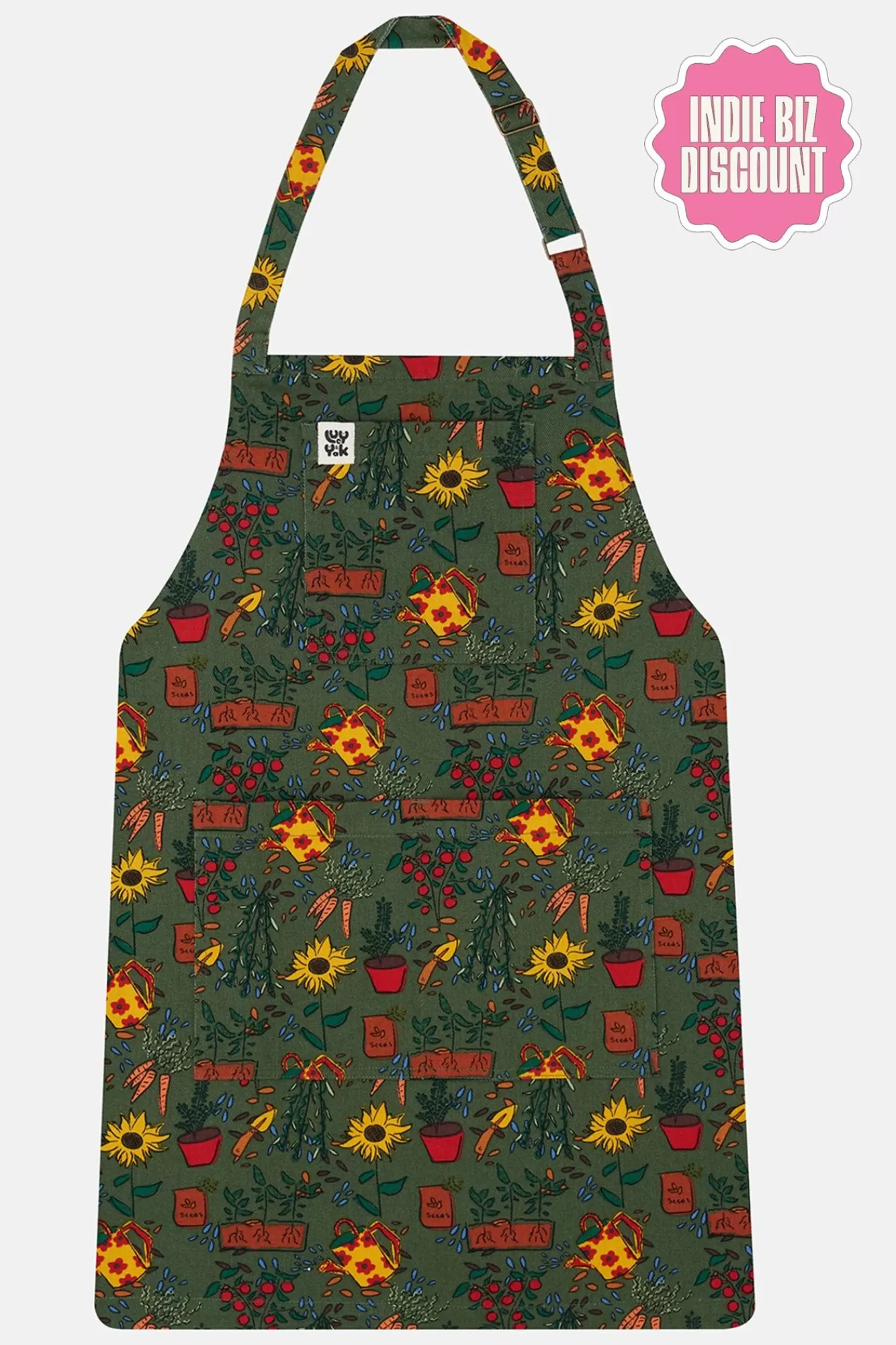 Ada Apron: Deadstock Fabric - Black Girls With Gardens-Lucy & Yak New