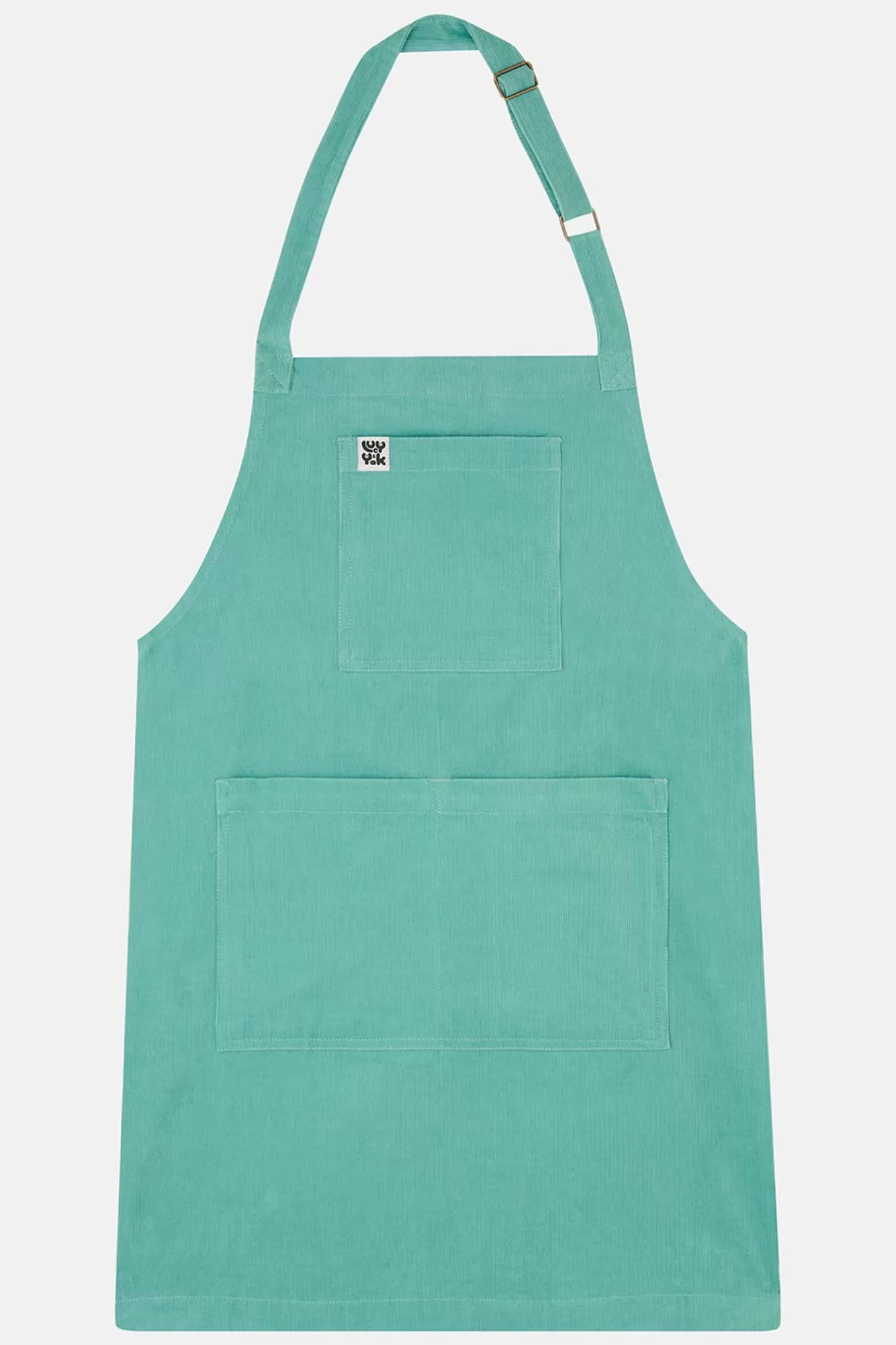 Ada Apron: Deadstock Fabric - Blue Raspberry Cord-Lucy & Yak Outlet