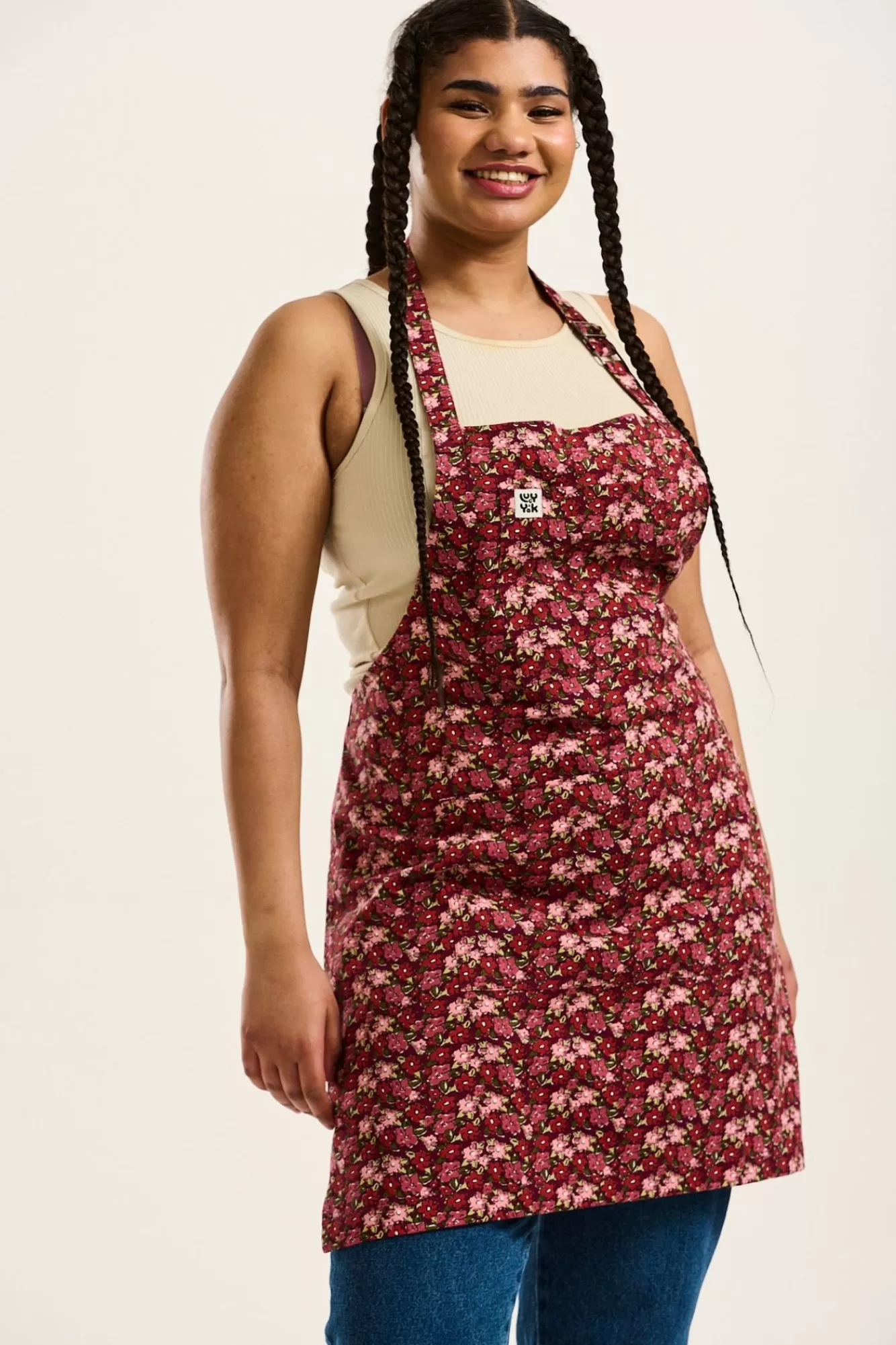 Ada Apron: Deadstock Fabric - Cicely Print-Lucy & Yak Sale