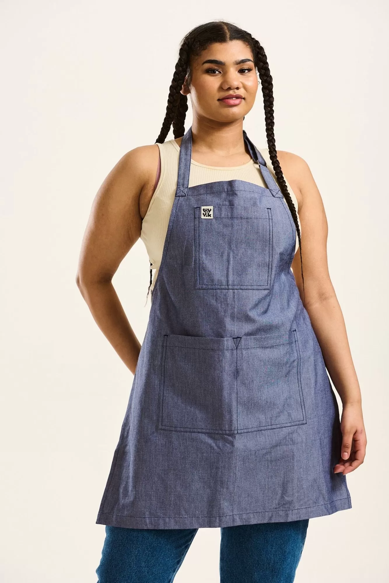 Ada Apron: Deadstock Fabric - Navy Chambray-Lucy & Yak Cheap