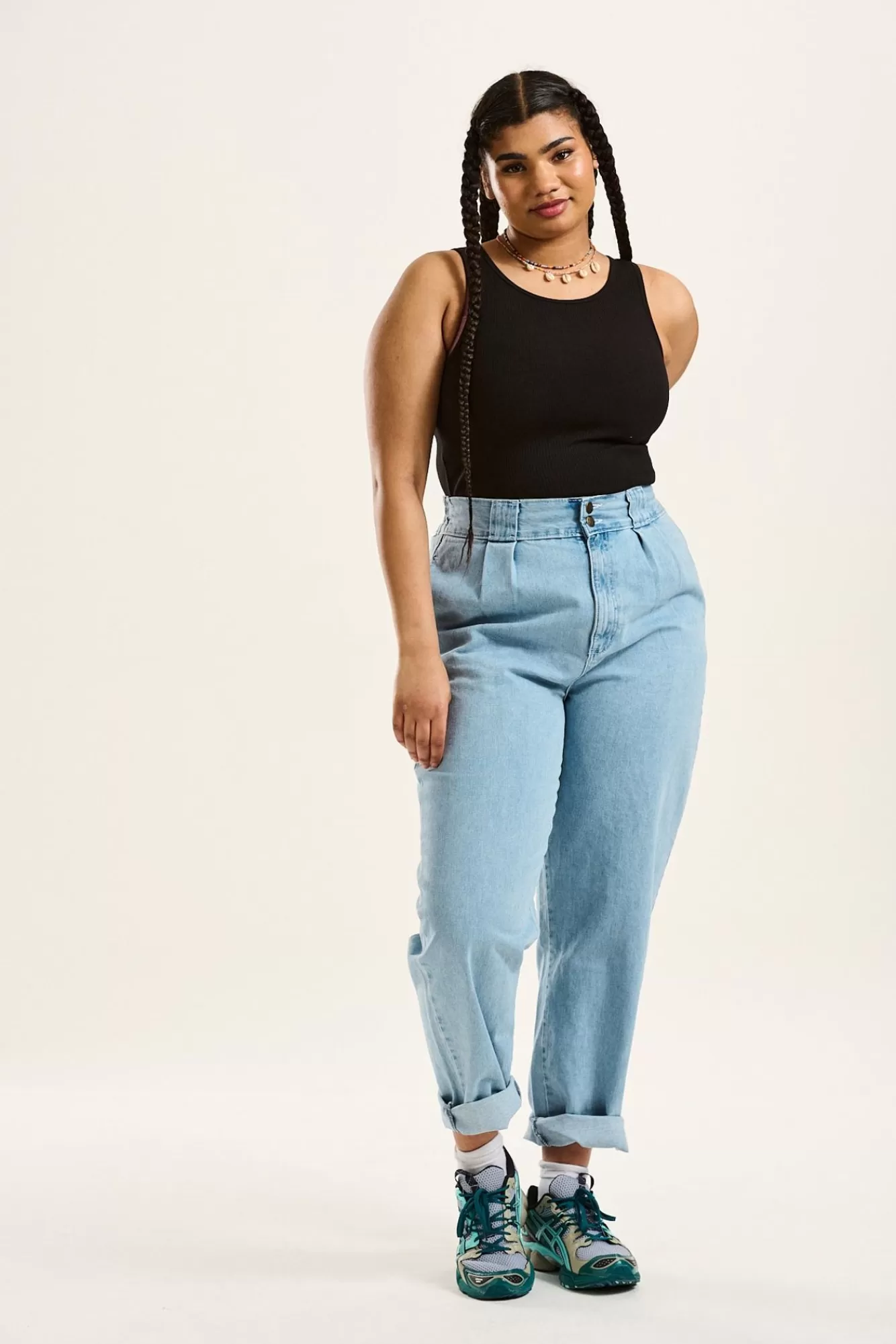 Addison Tapered Jeans: Organic Denim - Light Wash Blue-Lucy & Yak Cheap