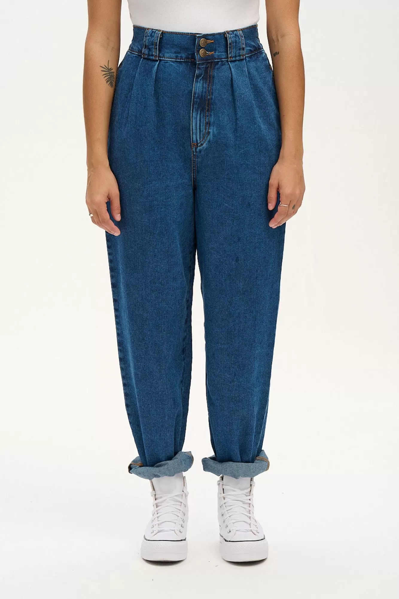 Addison Tapered Jeans: Organic Denim - Mid Wash Blue-Lucy & Yak Best Sale