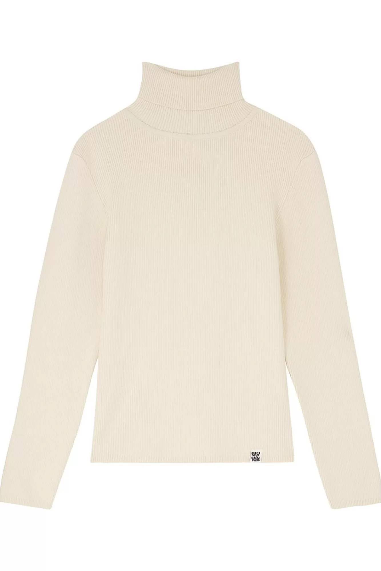 Aiden Roll Neck Top: Organic Cotton Knit - Pearl-Lucy & Yak Cheap