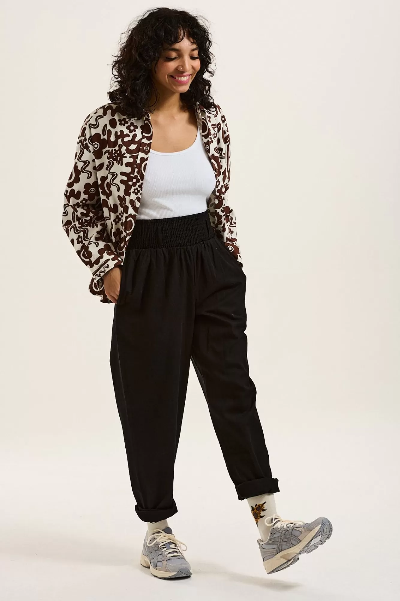 Alexa Trousers: Organic Cotton - Black-Lucy & Yak Flash Sale