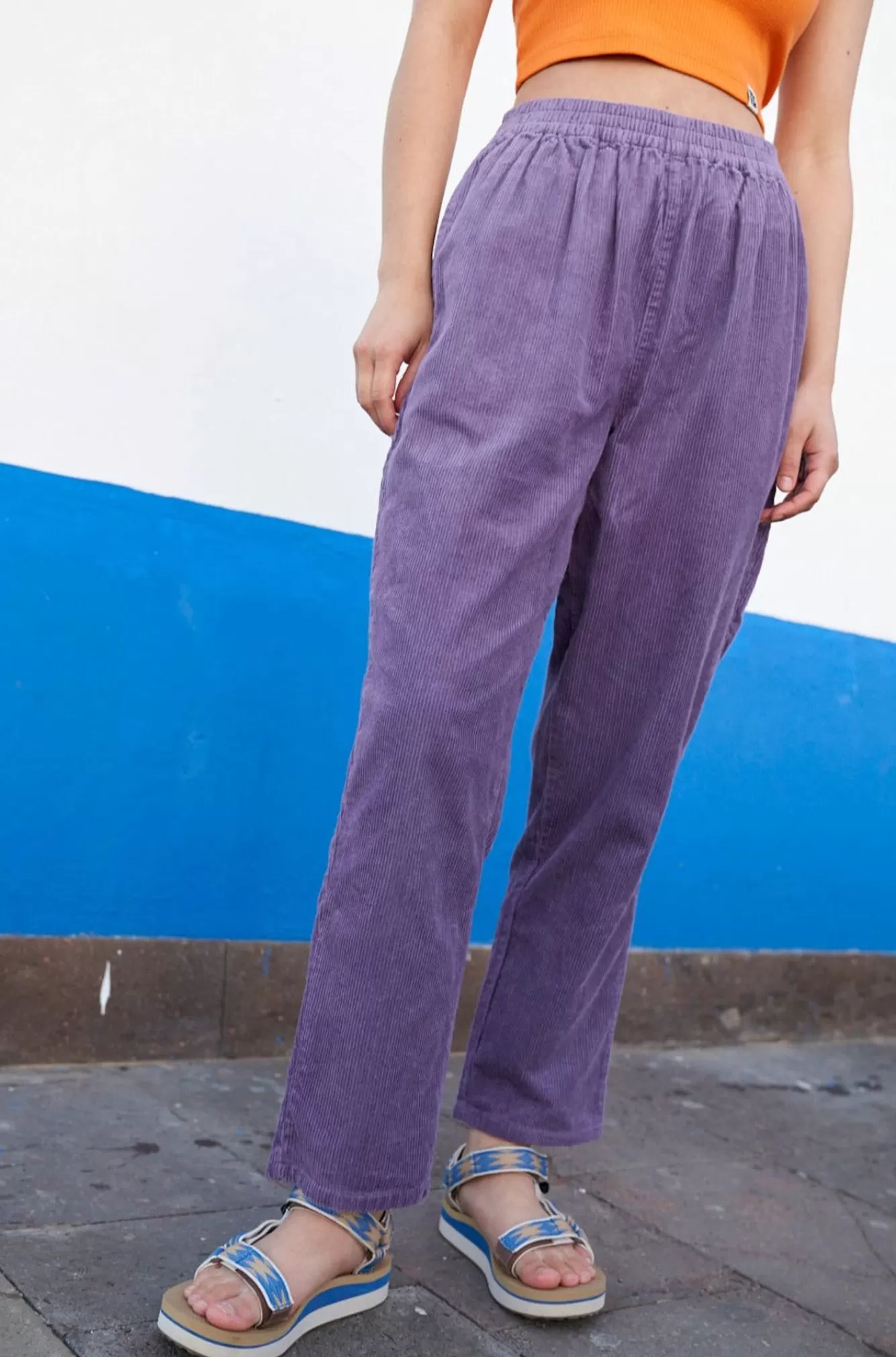 Billie Trousers: Organic Corduroy - Ash Purple-Lucy & Yak Flash Sale