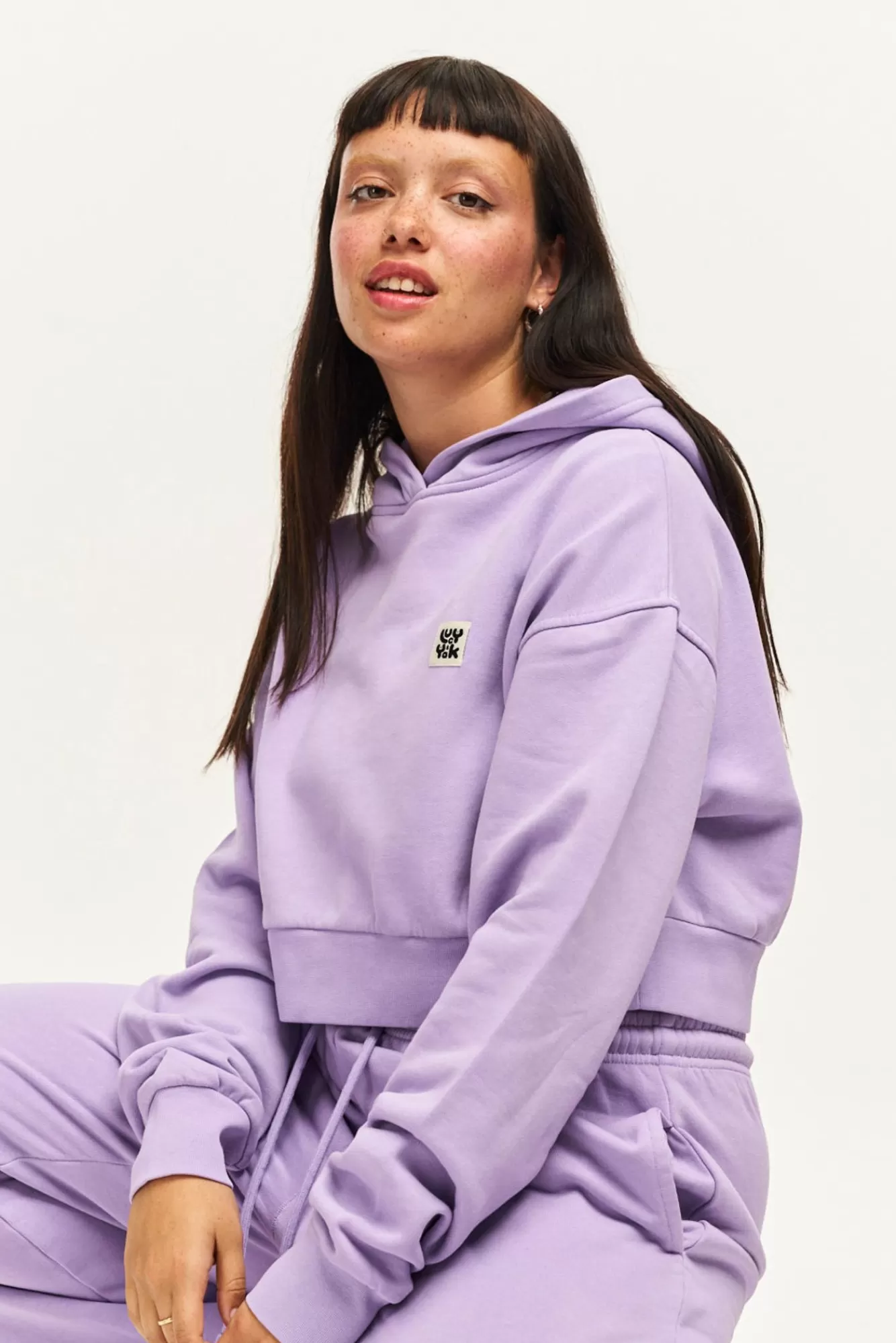 Casey Hoodie: Organic Cotton - Lilac-Lucy & Yak Outlet