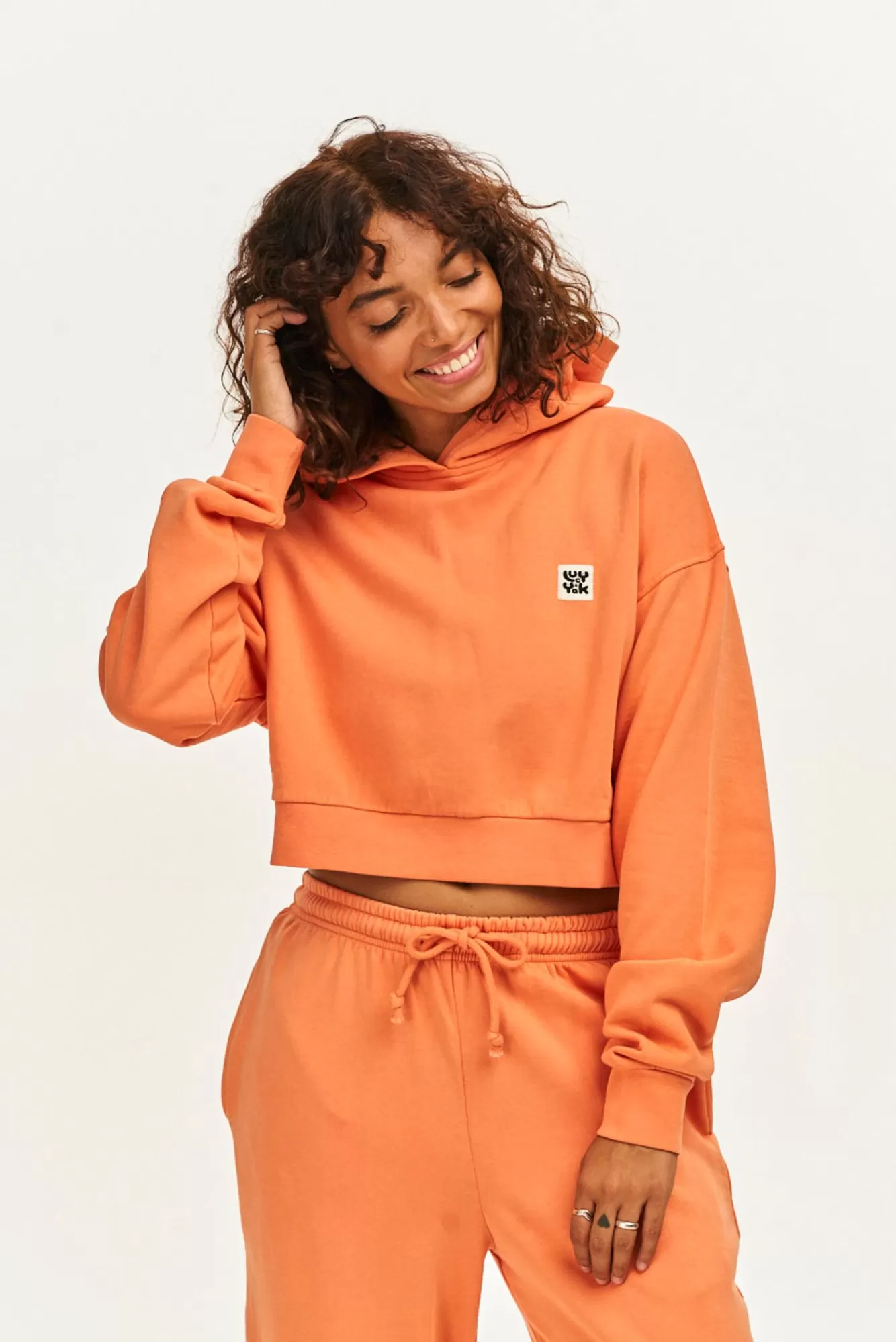Casey Hoodie: Organic Cotton - Sunkissed Orange-Lucy & Yak Outlet