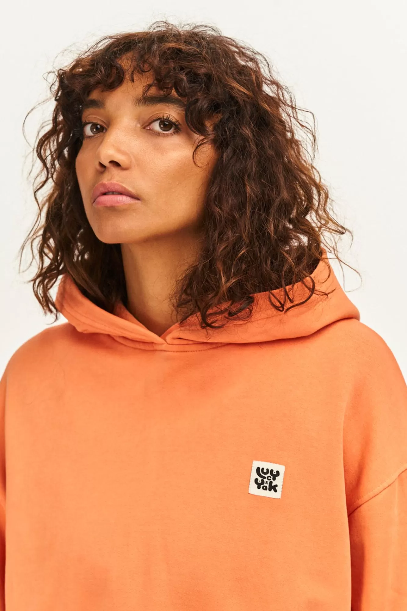 Casey Hoodie: Organic Cotton - Sunkissed Orange-Lucy & Yak Outlet