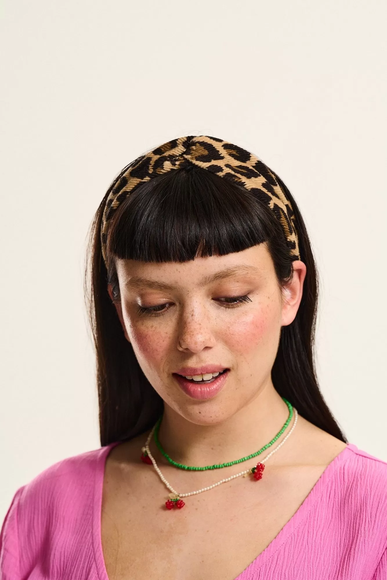 Hallie Headband: Deadstock Fabric - Leo Print-Lucy & Yak Shop