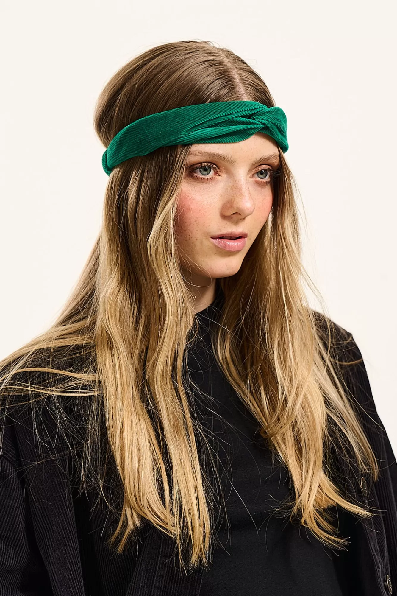 Hallie Headband: Deadstock Fabric - Meadow Green-Lucy & Yak Flash Sale