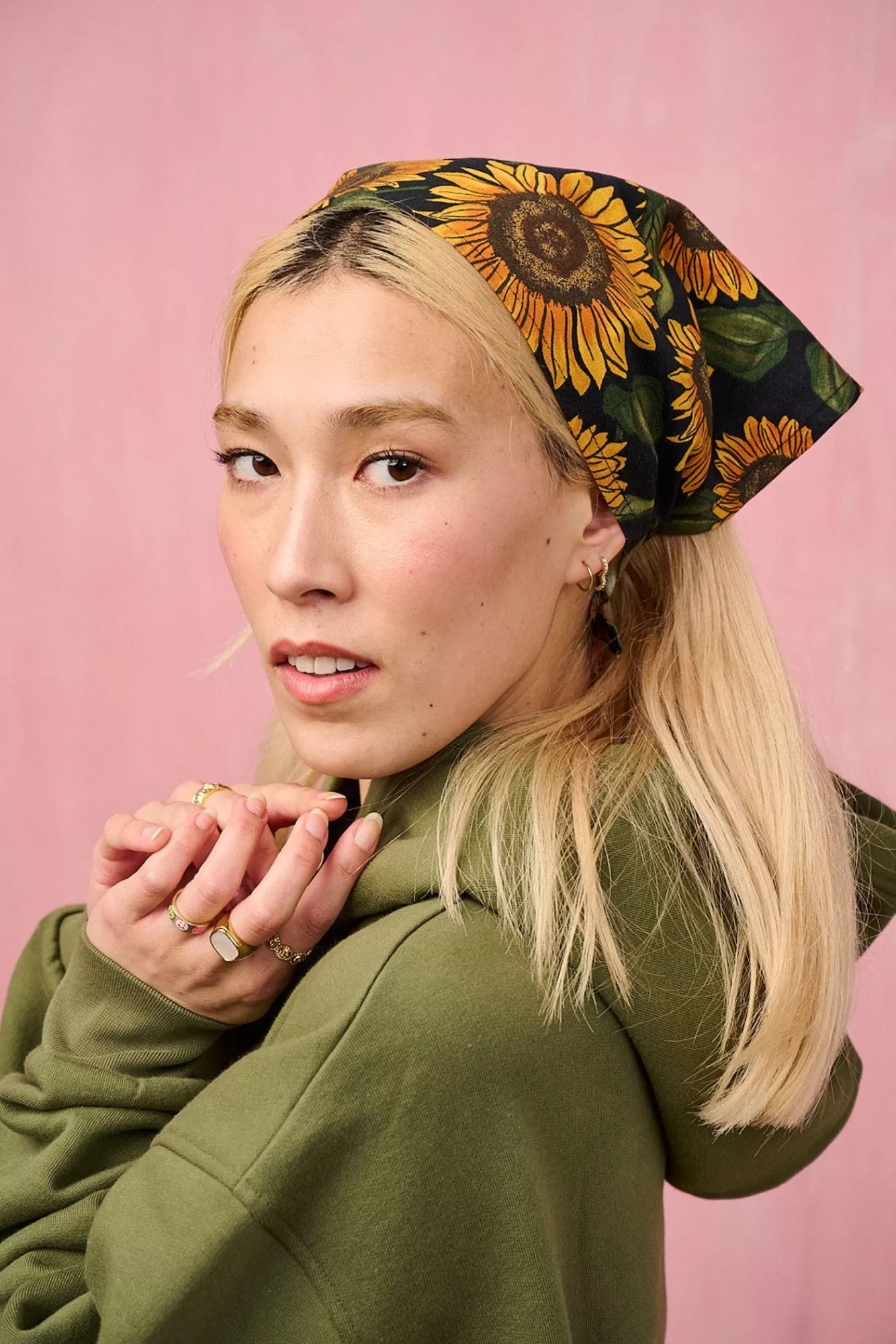 Headscarf: Deadstock Fabric - Sunflower-Lucy & Yak Cheap