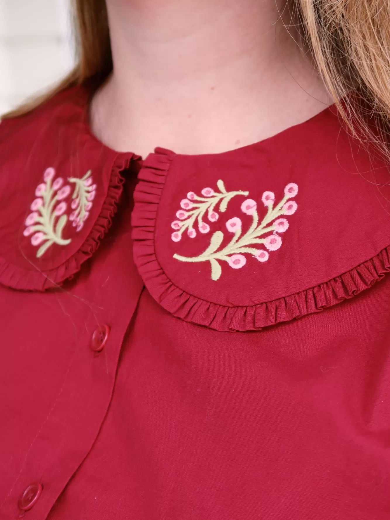 Ida Blouse: Organic Cotton - Bella Embroidery-Lucy & Yak Online
