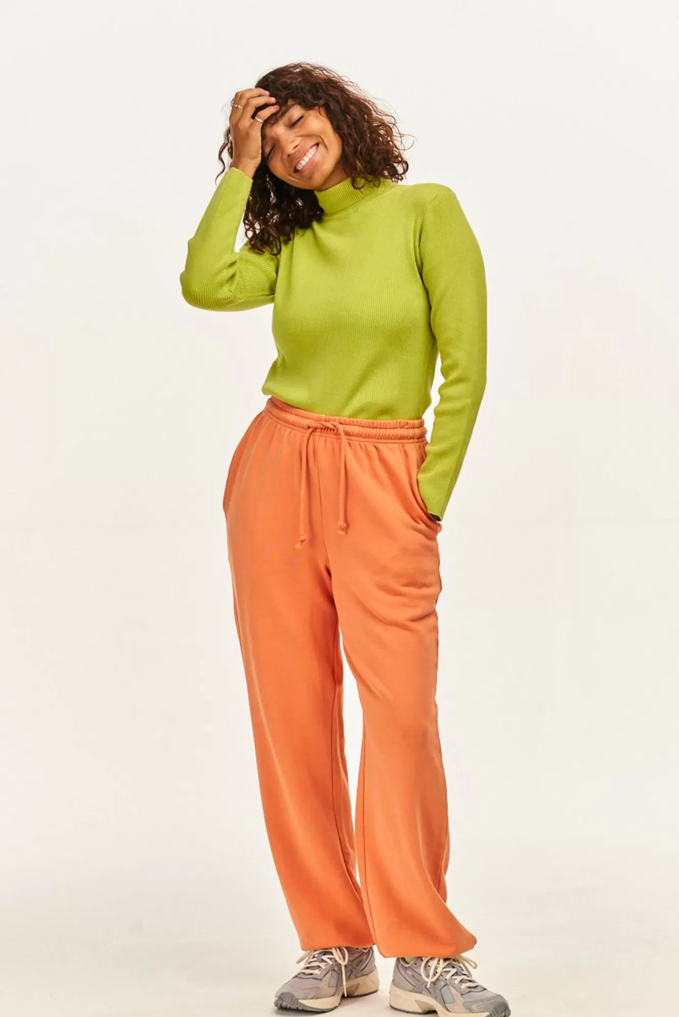 Jamie Jogger: Organic Cotton - Sunkissed Orange-Lucy & Yak Online
