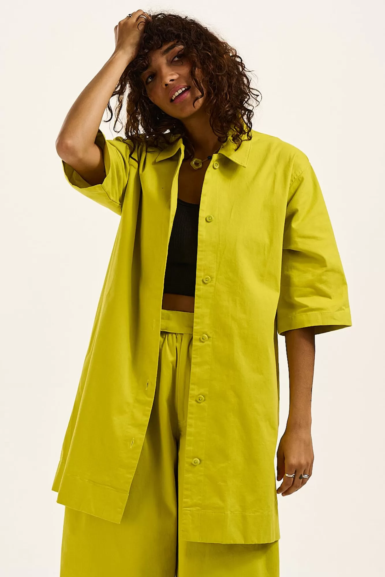 Murphy Jacket: Deadstock Fabric - Lime-Lucy & Yak Shop