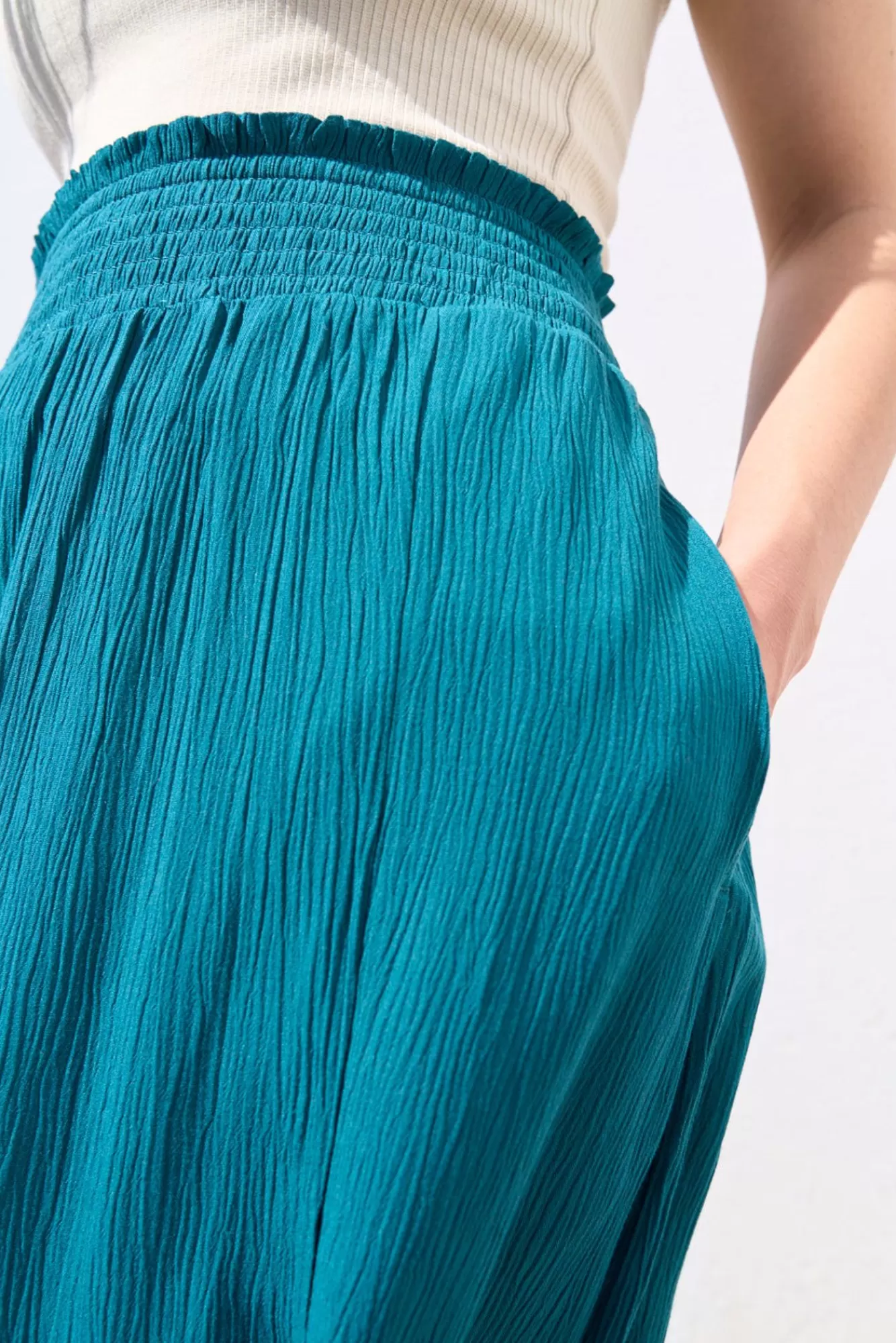Poppy Skirt: Lenzing™ Ecovero™ - Pacific Teal-Lucy & Yak Sale
