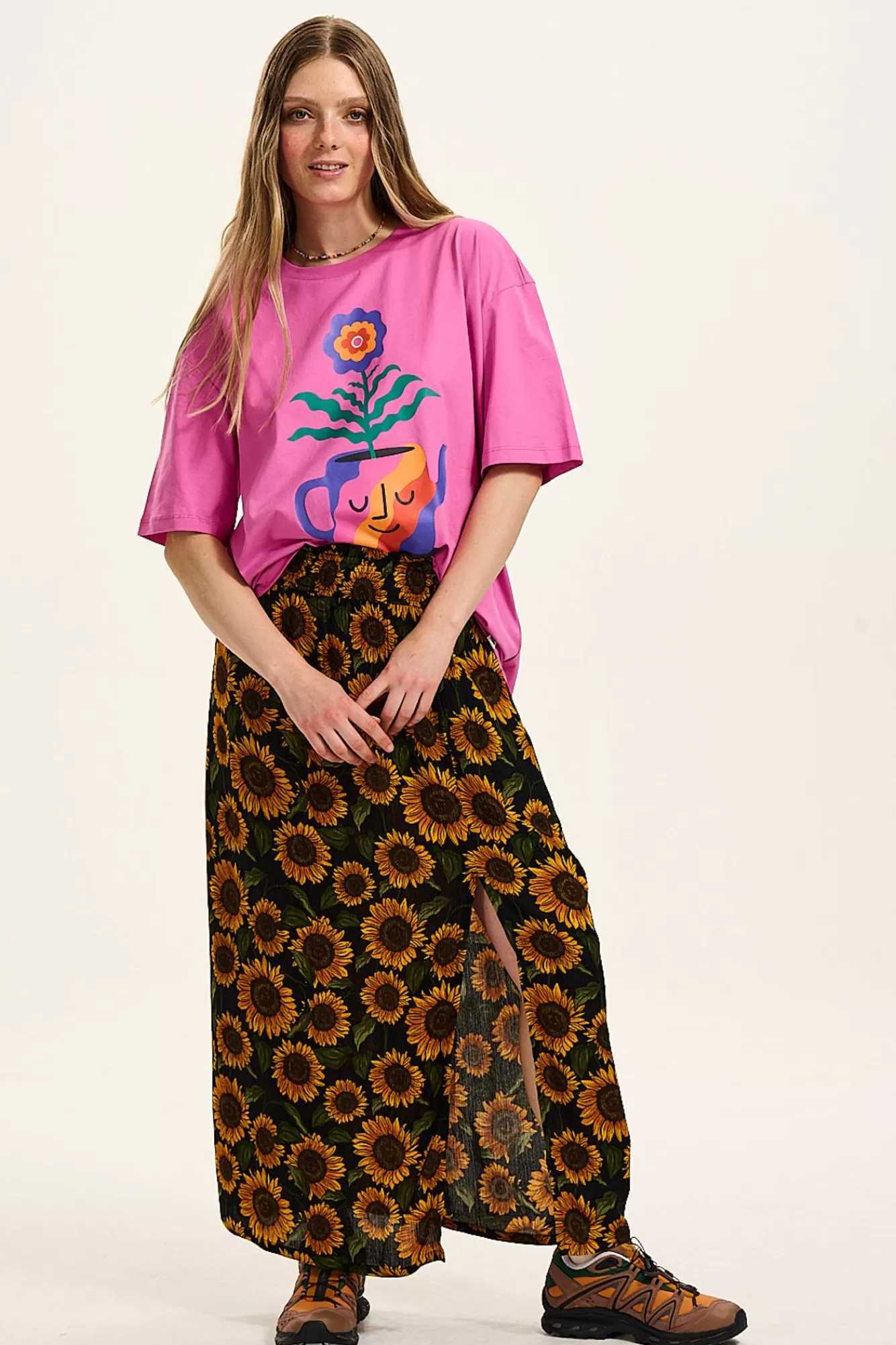 Poppy Skirt: Lenzing™ Ecovero™ - Sunflowers-Lucy & Yak Hot