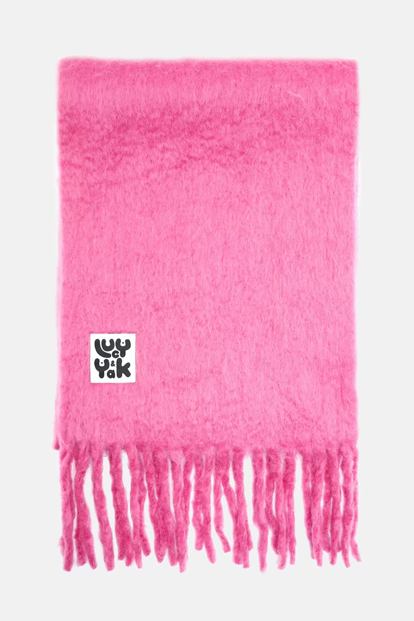 Rowan Scarf: Recycled Polyester - Power Pink-Lucy & Yak Hot