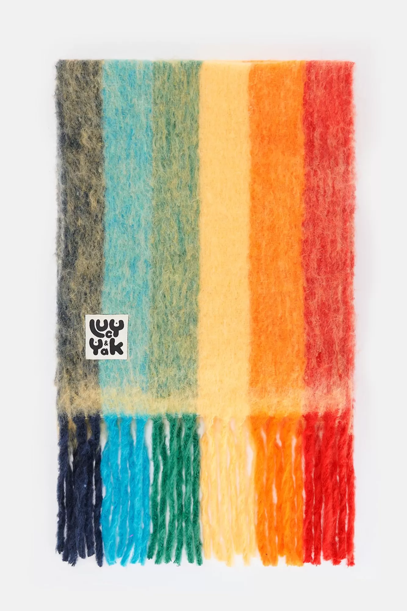 Rowan Scarf: Recycled Polyester - Rainbow-Lucy & Yak Flash Sale